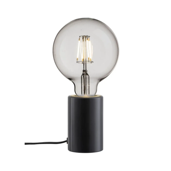Nocna lampka do sypialni Siv 45875003 marmurowa czarna