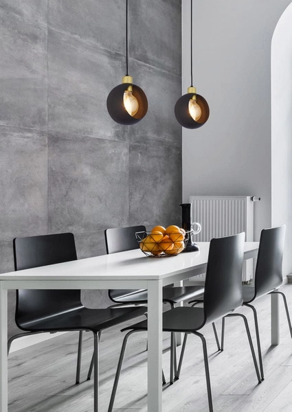 Pojedyncza wisząca lampa glamour Cyklop 2751 TK Lighting metalowy patyna