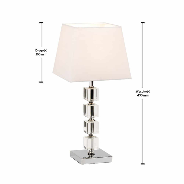 Nowoczesna lampa stołowa Murford 96940-TLCH Endon abażur tkanina metal biały