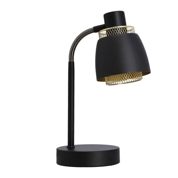Regulowana lampka biurkowa Aleksandria 41-13774 czarny złoty