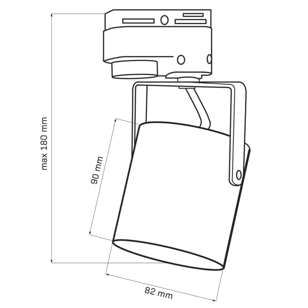 Reflektorek do szyny 1-fazowej MINOR 321787 tuba biały