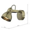 Regulowana lampa na ścianę Fothergill FOT0775 do czytania mosiądz