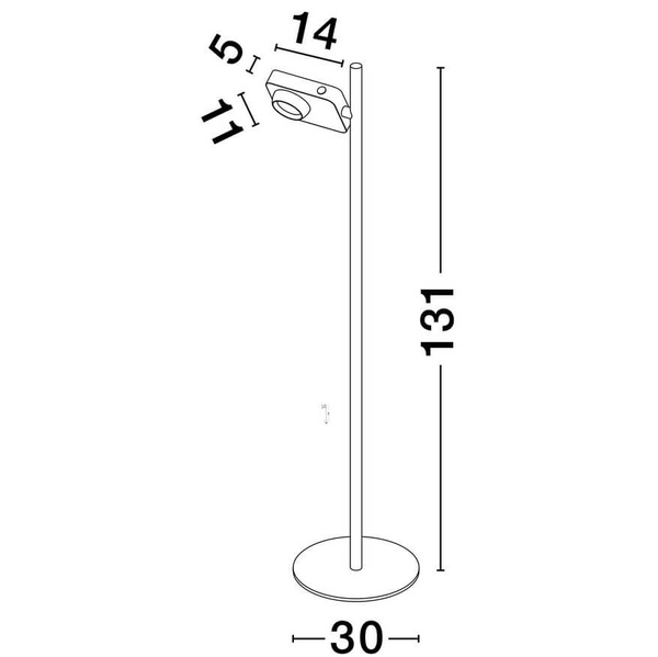 Podłogowa lampa PARINAS LE44756 LED 9W 3000K regulowana biała czarna