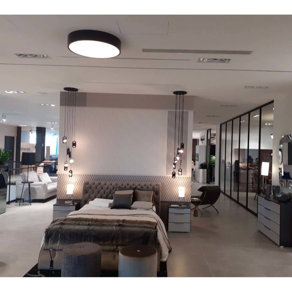 Industrialna LAMPA wisząca FUROKU 7952 Shilo regulowana OPRAWA metalowe reflektorki LED 36W 3000K zwis czarne