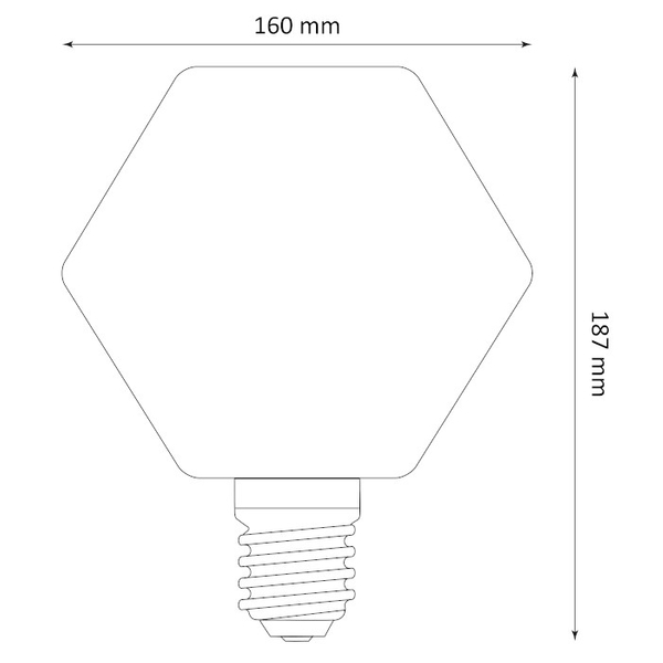 Geometryczna żarówka dekoracyjna DecoVintage 317889 Polux LB16 LED E27 sześciokąt 4W 260lm 230V biała ciepła
