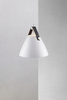 Lampa wisząca Strap 84303001 Nordlux metal skóra biała