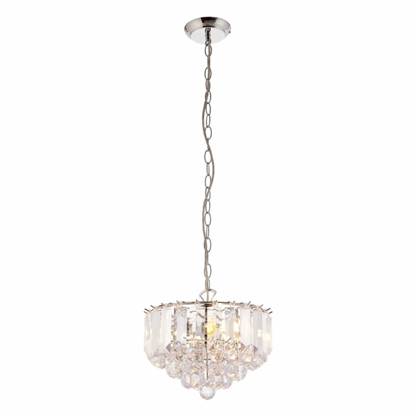 Salonowa lampa wisząca Fargo FARGO-12CH Endon glamour chrom przezroczysta