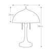 Lampa stołowa Kami QZ-KAMI-TL Quoizel witrażowa szkło multikolor brąz