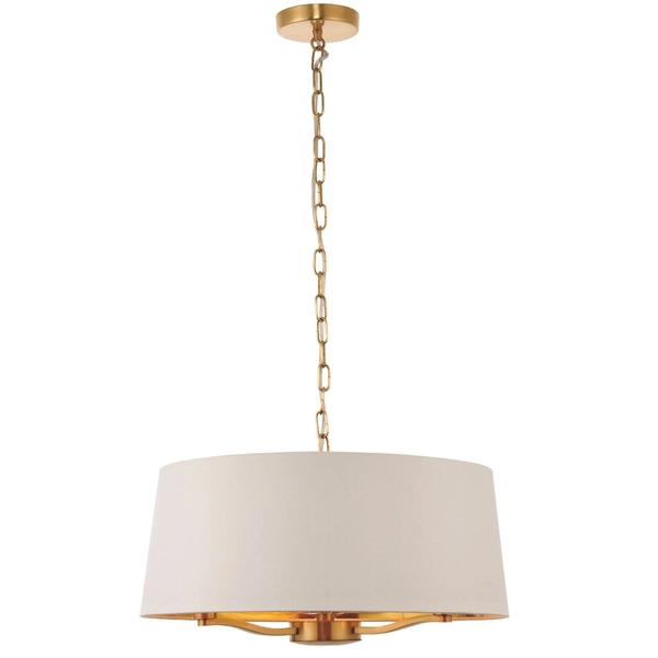 Wisząca lampa Harvey 67667 Endon na łańcuchu do jadalni biały złoty