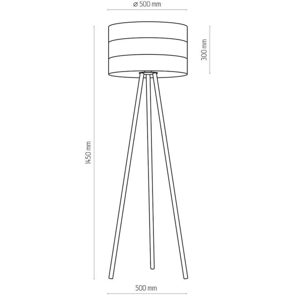 Stojąca lampa na trójnogu Tago 5053 TK Lighting ażurowa czarna złota