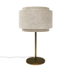 Stołowa lampka beżowa TAKAI 2620015018 1xE27 z abażurem tkaninowa
