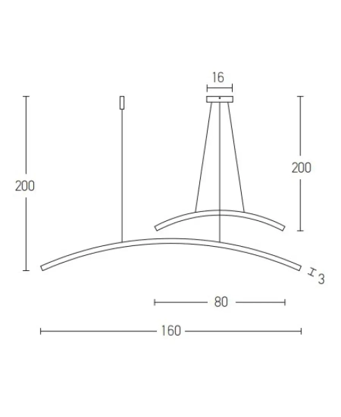 Wisząca ściemnialna lampa 20130 LED 41W 3000K regulowana czarna