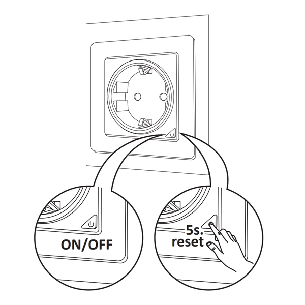 Podtynkowe gniazdko elektryczne Smart Wifi Tuya 315939 białe