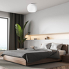 LAMPA sufitowa JUKON LP-052/1C Light Prestige szklana OPRAWA loftowa kula biała