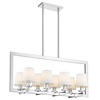 Wisząca LAMPA klasyczna LONDON P08038WH Cosmolight abażurowy zwis do jadalni chrom