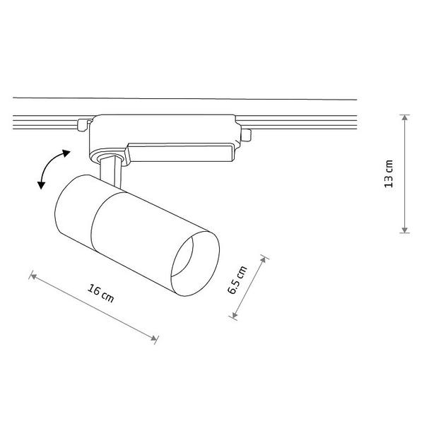 Punktowa lampa 1-fazowa szynowa Profile Tinos 10378 Nowodvorski LED 20W 4000K biała