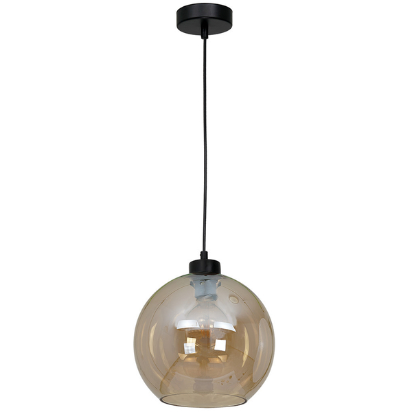 Loftowa LAMPA wisząca SOFIA MLP6578 Milagro szklana OPRAWA skandynawski ZWIS kula czarna bursztynowa