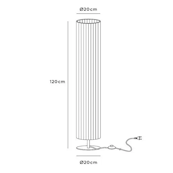 Materiałowa lampa podłogowa FOLD 21739/12/31 tuba biały czarny
