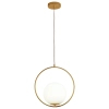 Kulista lampa wisząca COSTA DP0001A-350R ball szklana biała złota