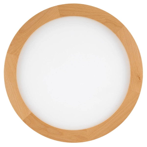 Plafon do łazienki Aqua 18004 LED 24W 3000-6500K IP54 drewniana biała