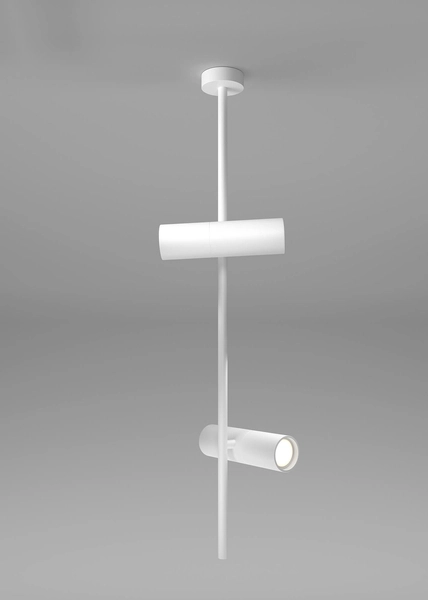 Lampa sufitowa wisząca podwójne tuby regulowane białe Elti OUTLET