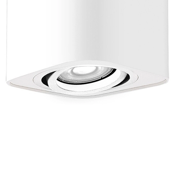 Biały spot ruchomy Kobald 2050 natynkowa lampa tuba do przedpokoju