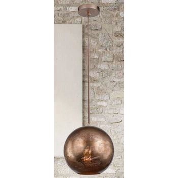 Orietalna LAMPA wisząca SFINKS 31-43276 Candellux ażurowa OPRAWA metalowa ZWIS marokański kula ball z wzorkami jasnobrązowa
