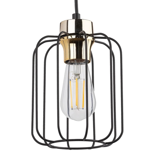Industrialny kinkiet nad łóżko Galaxy 4742 TK Lighting druciany czarny złoty