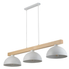 Lampa wisząca skandynawska Oslo 4712 TK Lighting drewniana potrójna biała