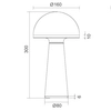 Lampka stojąca Fungo R57716131 IP54 LED 2W 3000-5000K grzybek biały