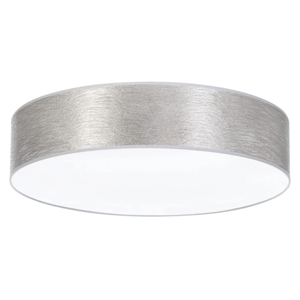 Loftowa lampa nasufitowa NEVOA 47935802 okrągła abażurowy plafon srebrny