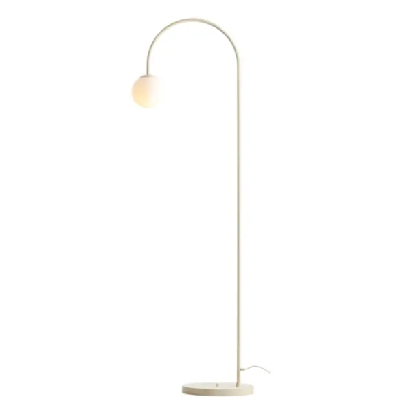 Skandynawska lampa podłogowa UNA 1116A9 łukowa kremowa