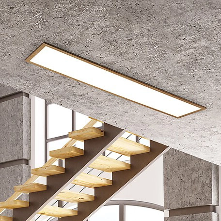 Prostokątny plafon pokojowy Almond 6909 LED 40W 4000K sufitowy drewno