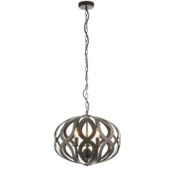 Metalowa wisząca lampa Sirolo 81750 na łańcuchu antyczna brązowa