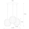 Potrójna lampa wisząca Gosse 13435/03/31 Lucide kremowa czarna