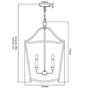 Metalowa lampa wisząca Yarmouth FE-YARMOUTH-6P retro mosiądz