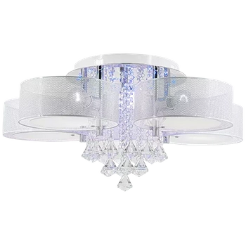 Ażurowy plafon glamour DRS8006/5 WH NET siatka biały