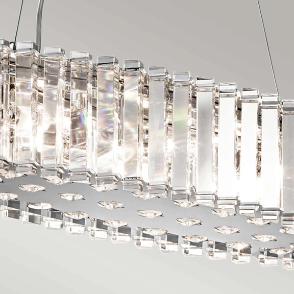 Łazienkowa lampa wisząca Crystal Skye KL-CRYSTAL-SKYE-ISLE Kichler kryształki IP44 chrom