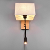 Kinkiet ścienny ELDRA DL236212870 LED 3,1W 3000K drewniany czarny beżowy