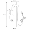 Stojąca LAMPKA nocna PAULIEN 08527/01/35 Lucide metalowa LAMPA stołowa niebieska