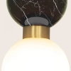 Marmurowa wisząca lampa 23241 kula biała mosiądz czarny