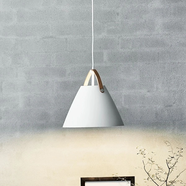 Minimalistyczna lampa wisząca Strap 84333001 Nordlux biała