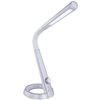 Elastyczna LAMPA stojąca MITTI 58376S Globo regulowana LAMPKA biurkowa LED 8W 3000K - 6300K z portem USB srebrna