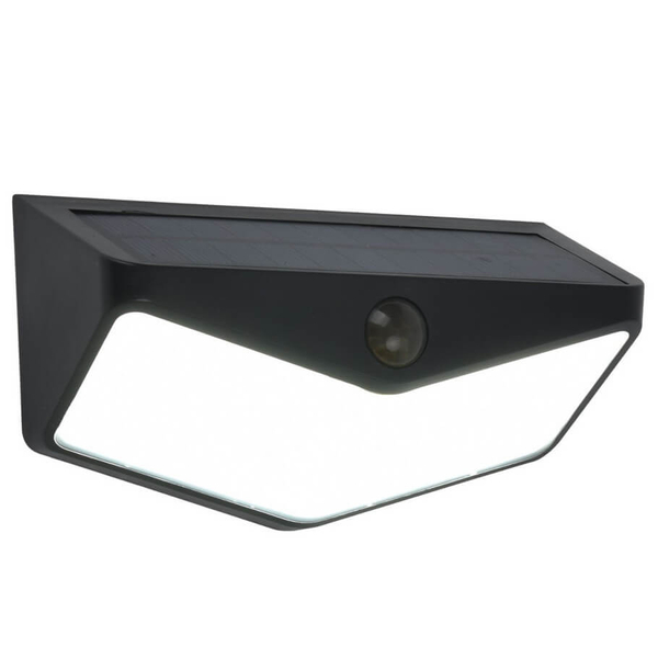 Elewacyjna lampa solarna WINGS 6915101330 LED 3,7W 5000K IP44 czarna