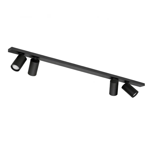 Podłużna listwa sufitowa lampa Bora 1626 spotlighty tubka czarny