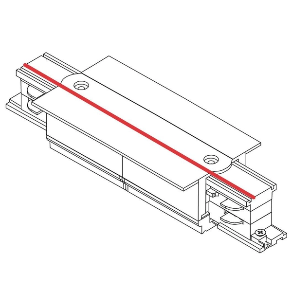 Zasilający ŁĄCZNIK liniowy wewnętrzny CTLS 8686 Nowodvorski do 3-fazowej szyny podtynkowej 230V biały
