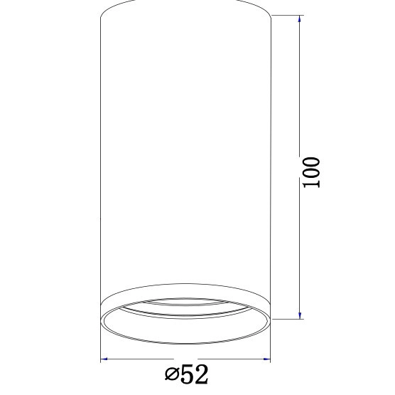 Spot LAMPA sufitowa FOCUS S C052CL-01B Maytoni plafon OPRAWA metalowa tuba downlight czarna