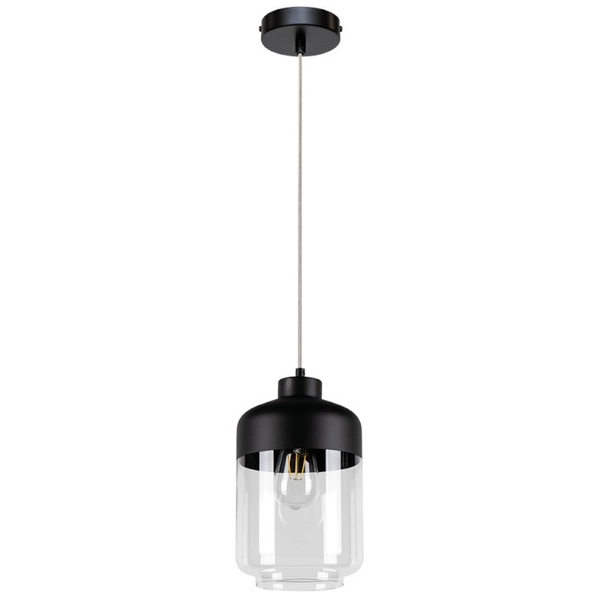 Skandynawska lampa wisząca AMARETTO 15790104 szklana przezroczysty czarny