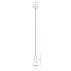 Podłużna wisząca lampa 22177 LED 7W 3000K tuba zwis czarny