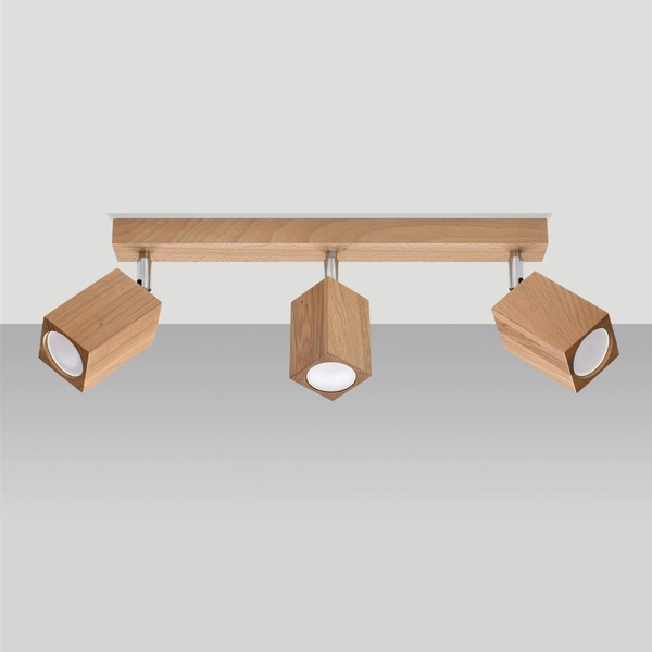 Lampa sufitowa SL.1037 ruchome reflektorki drewniane